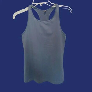 Under armour athletic workout tank top size Small petite blue color